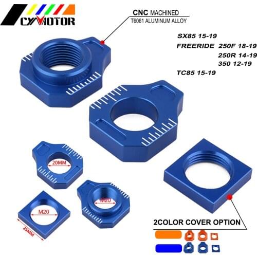 Motorcycle CNC Rear Adjuster Block Chain For HUSQVARNA TC85 TC 85 2015 2016 2017 2018 2019 15 16 17 18 19