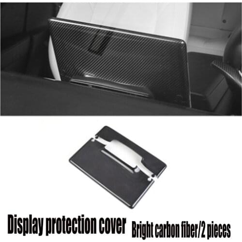 For 2020 2021 Tesla MODEL Y true carbon fiber central control screen decorative frame model 3 display case