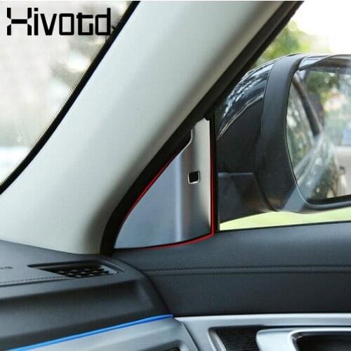 Hivotd For Geely Atlas Emgrand NL-3 Proton X70 Accessories Car Door Speaker Cover Inner Triangle Frame stickers Interior 2019