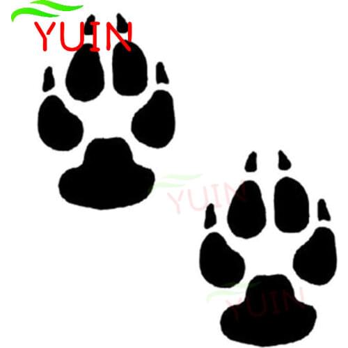 Classic Animal Paw Print Car Sticker Cute Motorcycle Auto Accessories PVC Fashion Window Bumper Decoration High Quality Decals