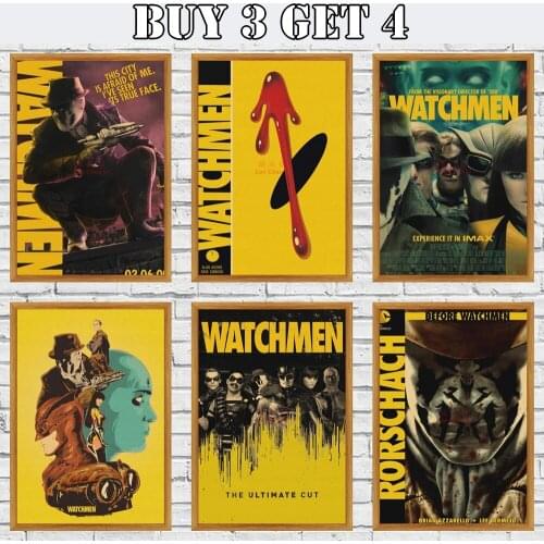 Watchmen Classic Core Movie Poster Kraft Paper Poster Bar Cafe Living Room Dining Room Wall S