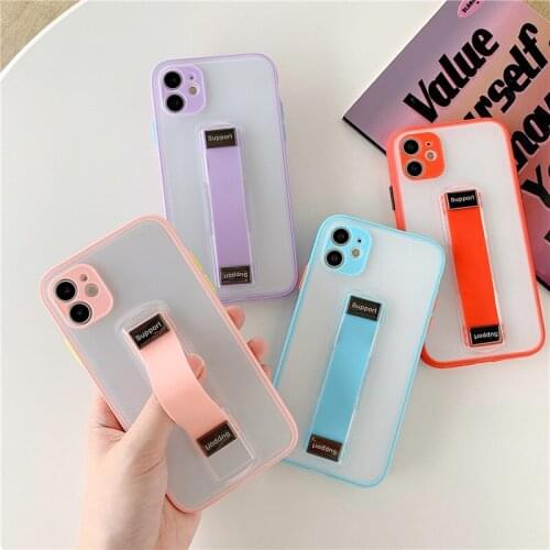 Scrub skin feel Phone Case For iPhone 12 Pro Max 11 New Hot Invisible bracket TPU + PC Cover For iPhone 12 Mini 2021