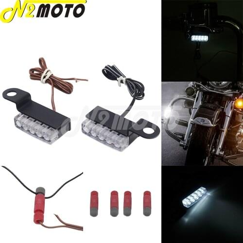Mini Motorcycle LED Tail Rear Light License Plate Light for Harley Honda Yamaha Cafe Racer Turn Signal Indicator Flashing Lamp