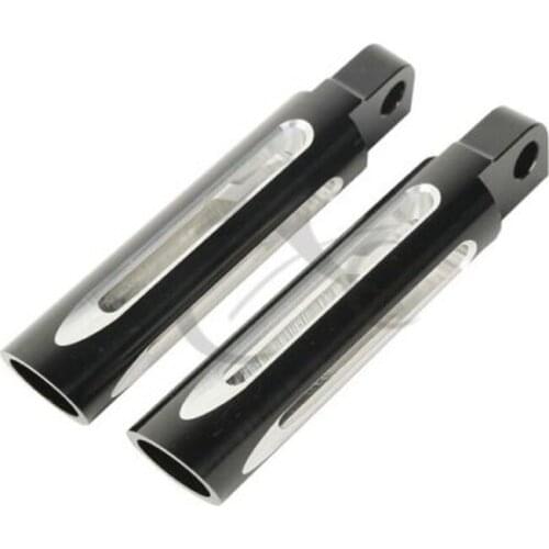 Motorcycle Black/Chrome Front Male Mount Footrest Foot Pegs For Harley Touring Road King Street Electra Glide Sportster Dyna