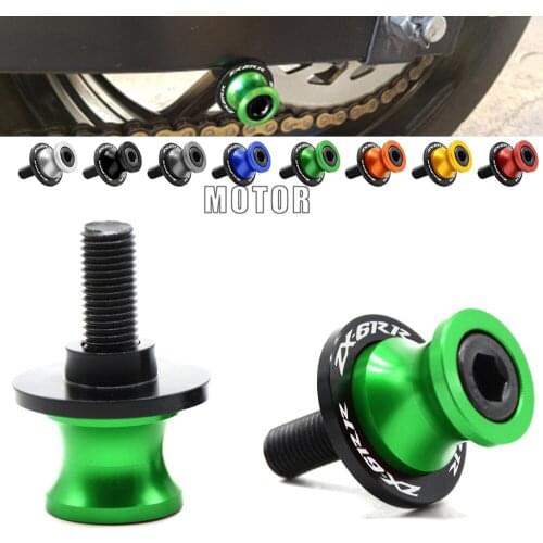 Motorcycle CNC 10MM Swingarm Sliders Spools For Kawasaki Ninja ZX-6RR ZX600 2003-2006 ZX6RR ZX6 RR ZX 6 RR ZX 600 Stand Paddock