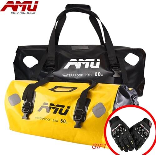 Motorcycle 40L-60L waterproof Tail Bags Back Seat Bags Kit Travel Bag Motorbike Scooter Sport Luggage Rear Seat Rider Bag Pack