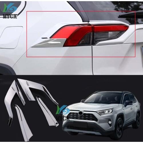 For Toyota Rav4 Rav 4 2019-2020 ABS Chrome Taillamp Cover Trim Rear Lamp Light Decoration Sticker Accessories Car Styling