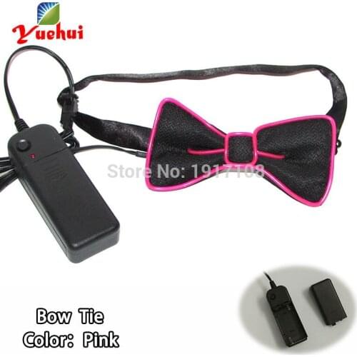 Newstyle Bright lighting 10 colors EL wire Bow Tie Party Gift For Evening Party Decoration,Valentine,christmas ,DJ,bar,club