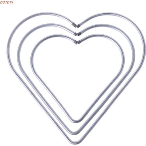 OOTDTY Heart Metal Dream Catcher Dreamcatcher Ring Macrame Craft Hoop DIY Accessories