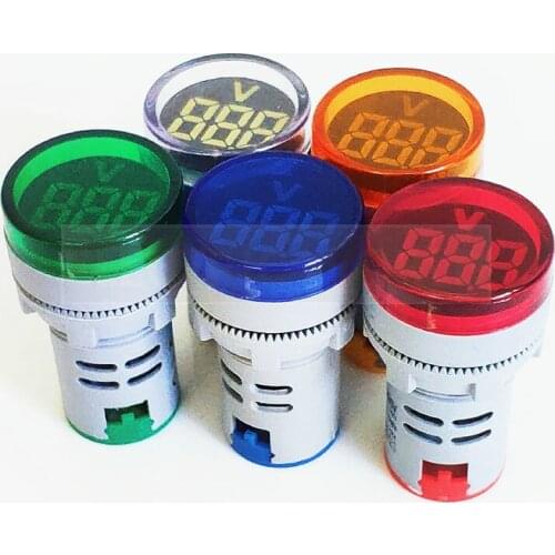 22mm voltmeter Voltage relay AC50~500V volt gauge voltage meter volt meter Indicator lamp voltage meter