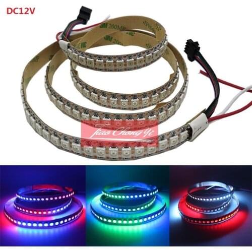 DC12V 8208 IC 5050 1M 144LED RGB LED strip light Addressable white PCB IP20 NEW