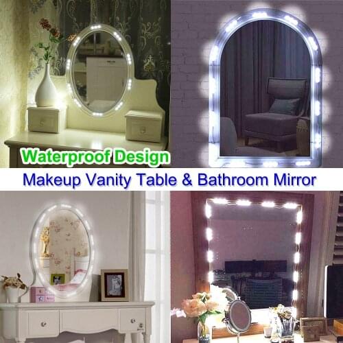 D2 Led Makeup Vanity Mirror Front Light Night Hollywood Dressing Table Light Bar Diy Makeup Mirror Bulb Usb Mirror Light 5 Modes