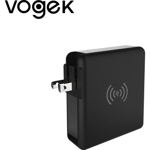 Vogek 3 in 1 Power Bank 10W Wireless Charger for iPhone Sumsung Travel Charger 18W PD Type-c Charger for MacBook Charging Pad