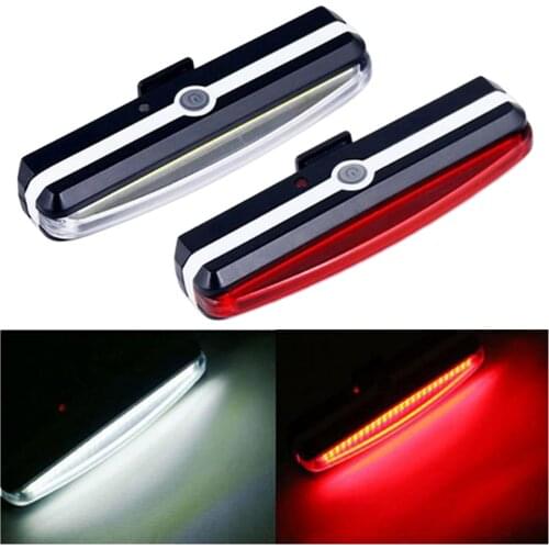 Red/White LED Rear Bike Light Powerful Safety Taillight 6 Modes Options