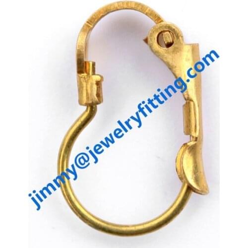 2014 new brass lever back earring clip leveback earrings clip earring fitting fashion jewelry findings15*10mm