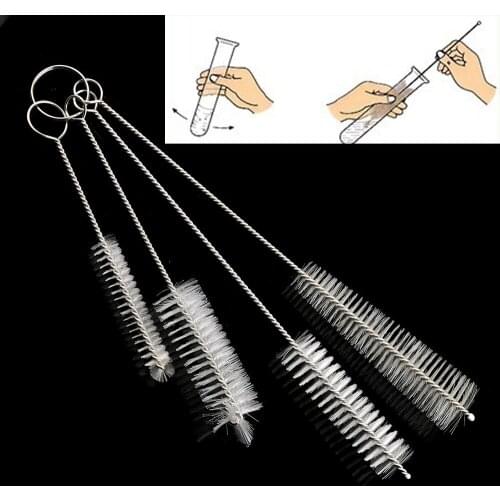 4 Pcs Multi-functional Tools Brush Spray Brush Kettle Bottles Test Tube Small Mouth Cleaning Brush For Different Size Home Clean