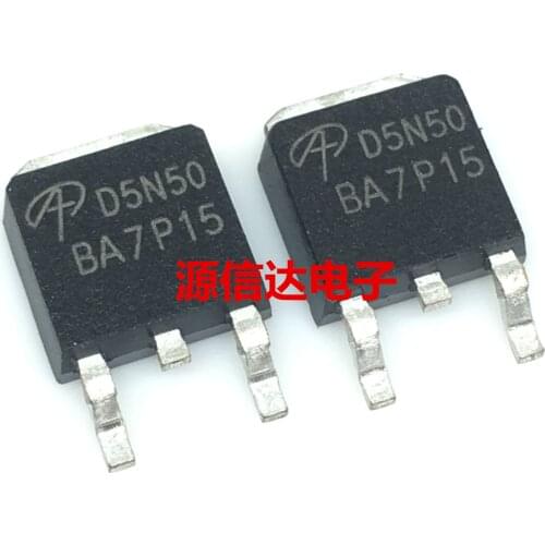 New imported AOD5N50 D5N50 5A 500V N channel TO-252 field effect tube