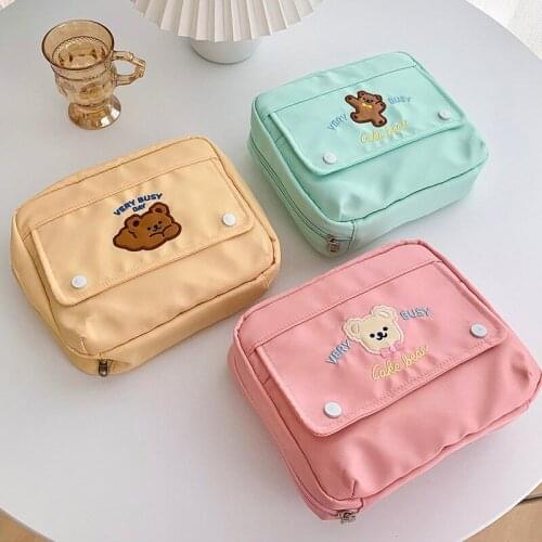 Large Pencil Bag School Supplies Stationary Storage Pouch Bags Cute Fashion Students Girls Cosmetic Case Organizer
