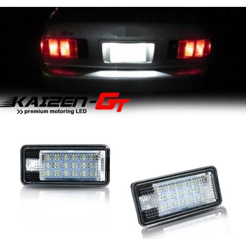 Error Free Canbus 18-SMD Xenon White LED Car License Number Plate Lights For Audi A3 S3 A4 S4 B6 B7 A5 S5 A6 S6 A8 S8 Q7 etc 12V