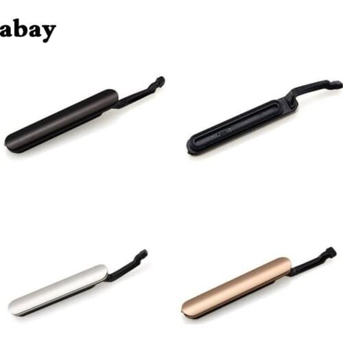 100% New Genuine housing-USB Charging Port Dust Plug Cover + Micro SD SIM Card Port Slot Cover For Sony Z4 Z3+ Z3 Plus E6553
