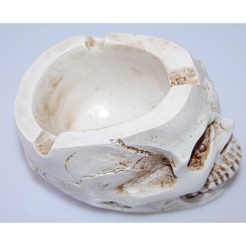 CreativeHuman Skull Head Design Ashtray Container Home Furnishing Ornament