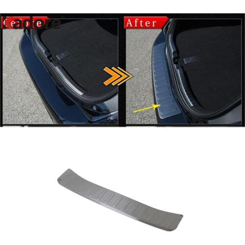 For Toyota Corolla 2019 2020 Hatchback Stainless Steel Outside Rear Bumper Pad Protector Trim Tail Trunk Scuff Plate Cover