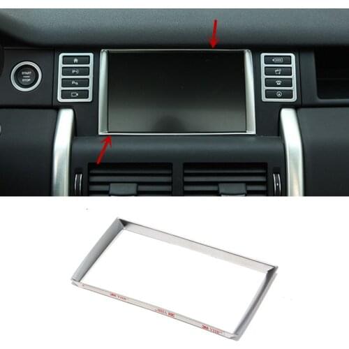 Chrome ABS Interior Navigation Frame Decorative Cover Trim For Land Rover Discovery Sport 2015 2016 2017 Car Styling