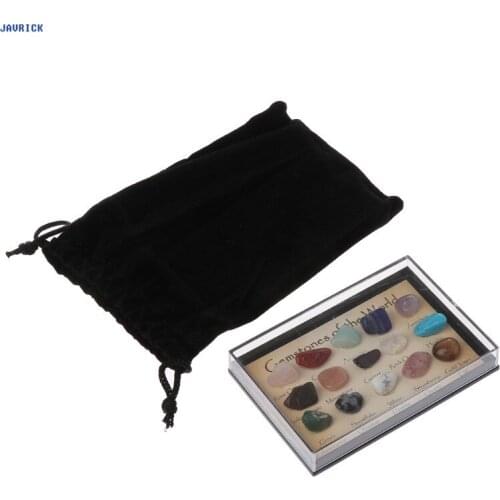 JAVRICK Multi Colors Rock Collection 15pcs Mixed Natural Mineral Ore Specimens stone with Box