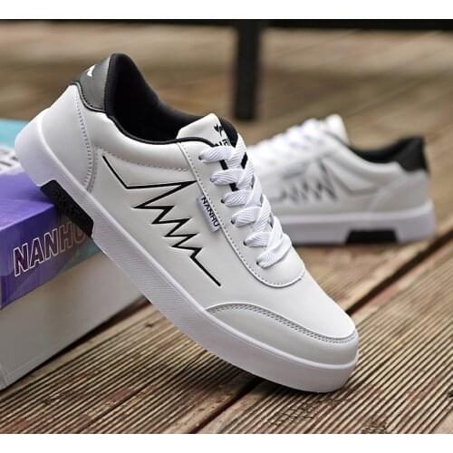 2020 Men Shoes Spring Autumn Casual imitation leather Flat Shoes Lace-up Low Top Male Sneakers tenis masculino adulto NanX257