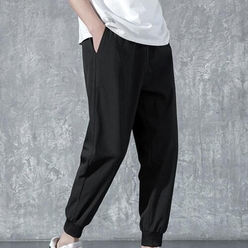 M-4XL Men Joggers Sweatpants Mens 2021 Spring New Streetwear Pants Fitness Clothing Fashion Summer Casual ankle banded Pant Men