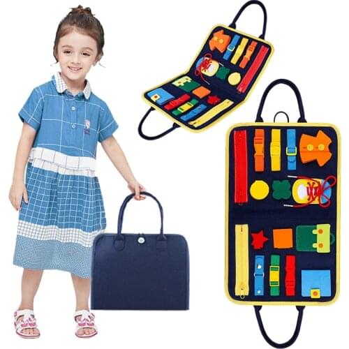 Montessori Development Toys Essential Educational Sensory Board For Toddlers Fine Motor Training Self-Care Ability Toy