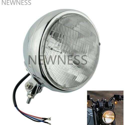 Motorcycle 7" Retro Headlight Copper Brown Head Lamp Bikes Light Vintage High Low Beam for Harley Triumph Chopper Cafe Racer