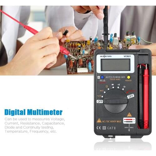 Digital Multimeter Multifunction 4000 Counts Multi Meter AC/DC Transistor Voltage Tester Ammeter Temperature Sensor Test Probe