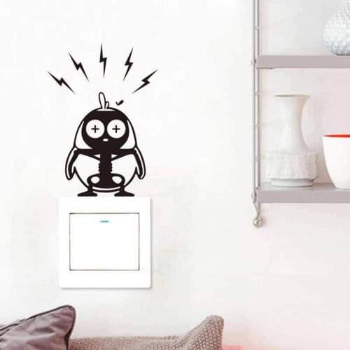 Cartoon Skeleton Penguin Wall Stickers Home Decoration For Living Room Fridge Kitchen Art Decals Peel & Stick Vinyl Wallpaper
