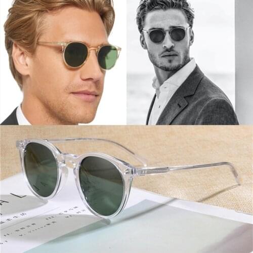 Vintage Clear Frame Sunglasses OV5183 Polarized Sunglasses Men O'malley Retro Lady Women Acetate Shade Female Sun Glasses 2020