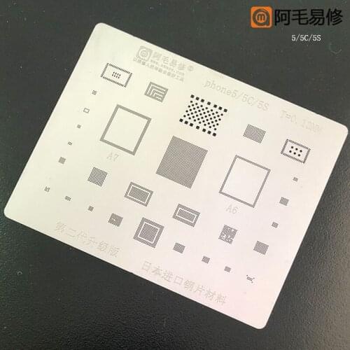 Amaoe BGA Reballing Stencil Kits Set Solder for iphone 11 X/XS/XS max/XR/8/8P/7/6S/6/5S A13/12/A11/A10/A9/A8 High quality Chip