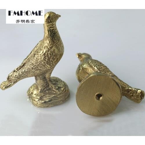 Creative Solid yellow brass furniture Decorative hardware handle copper gold drawer cabinet cupboard dresser knob pull handle
