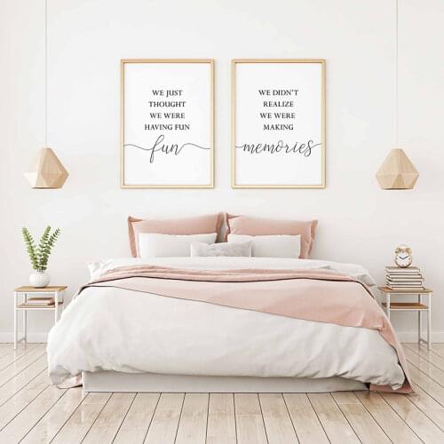 Nordic Minimalist Canvas Painting Poster and Prints Black White Couples Quote Wall Art Pictures for Living Room Home Decor