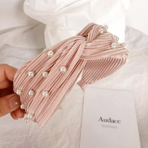 Fashion Hair Bows pearls Hair Hoop Headband Hairband for Women Girls Shining Hair Band Hair Accessories 2018 New