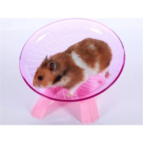 Pet Hamster Cage Flying Saucer Exercise Wheel Hamster Mouse Running Disc Toy Cage Hamster Toy Accessories