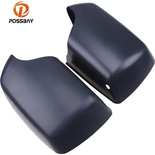 POSSBAY 2pcs Car Rear View Side Mirror Cover Trim for BMW X5 E53 1999-2006 Matte Black Car Front Side Mirror Protector Shells