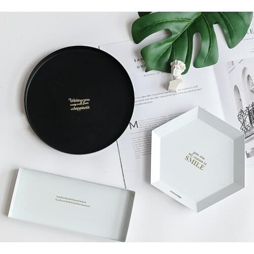 Ins Photo Props Jewelry Display Tray Nordic Iron Art Storage Decoration Jewelry Desktop Photography Background Props