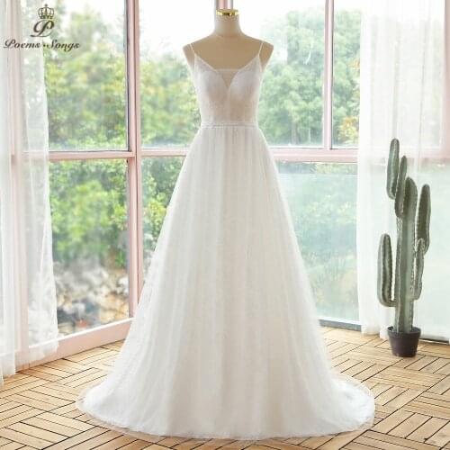 Sexy transparent waist lace wedding dresses marriage elegant bride dress vestidos de novia robe de mariee