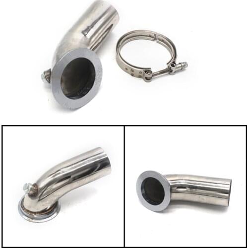 Turbo Exhaust Downpipe with HX Hy35 He351 V-band Flange Clamp for 4.375" Turbos