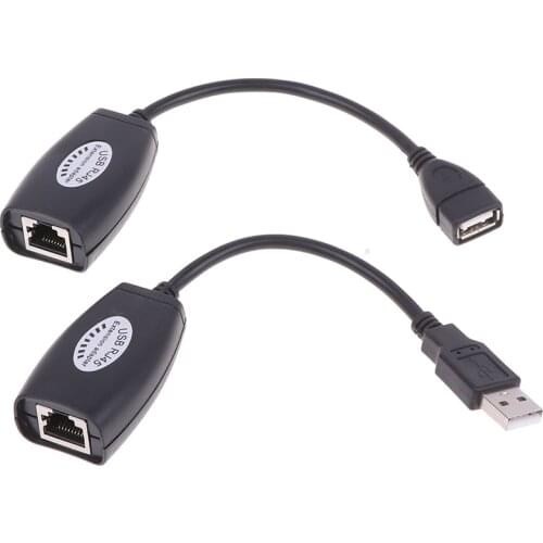 USB Extension Adapter New USB UTP Extender Adapter Over Single RJ45 Ethernet CAT5E 6 Cable Up to 150ft