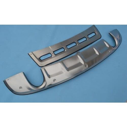 Stainless steel Front + Rear Bumper Protector Guard Skid Plate For Audi Q5 2009 2010 2011 2012 2013 2014 2015 2016