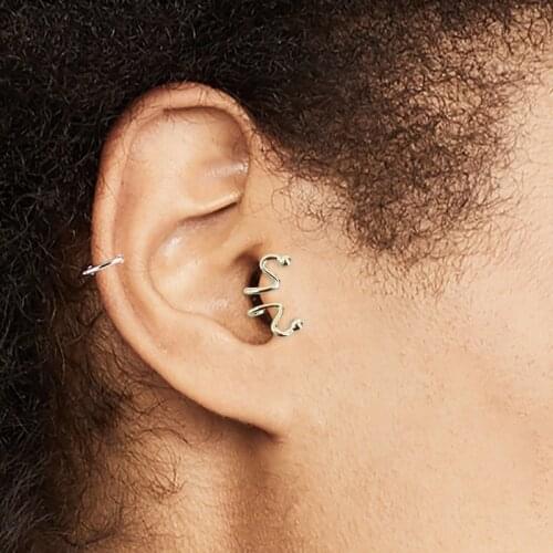 Match Head Punk Rock Clip on Earrings for Women Trendy Korean Designer Earrings Clip Piercing Fake Cartilage Goth Earrings Boho