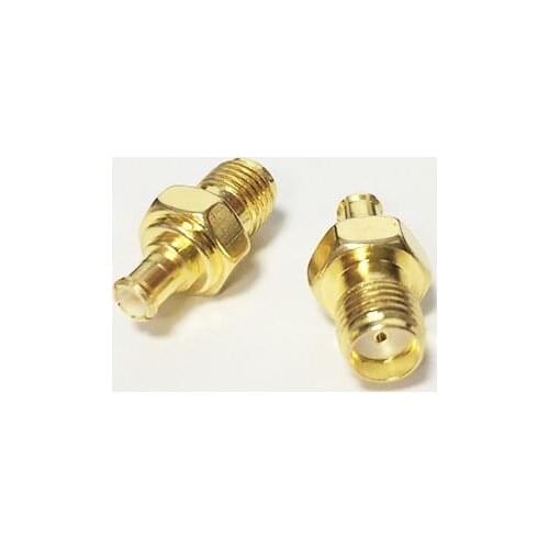 1pc NEW SMA Female Jack to MCX Male Plug RF Coax Adapter Straight Goldplated for WIFI antenna
