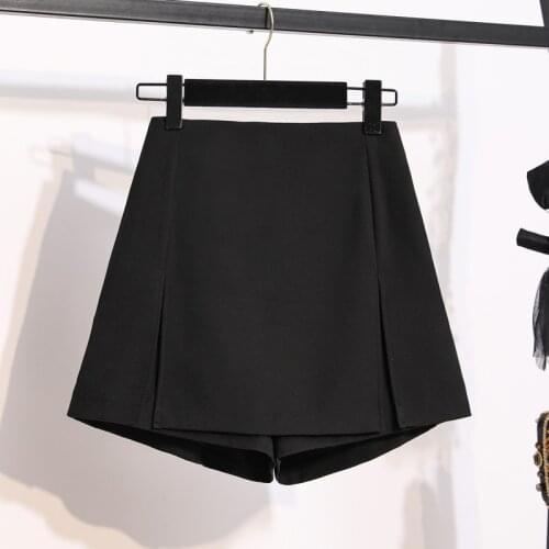 Black Trouser Skirt Spring And Summer 2021 New Skirt High Waist Slim Versatile Shorts Skirt