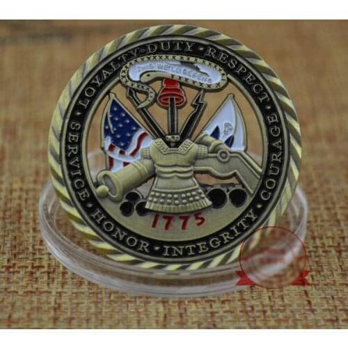 1775 US Army Air Force Core Value Military Hollow Bronze USA Challenge Coin Collection